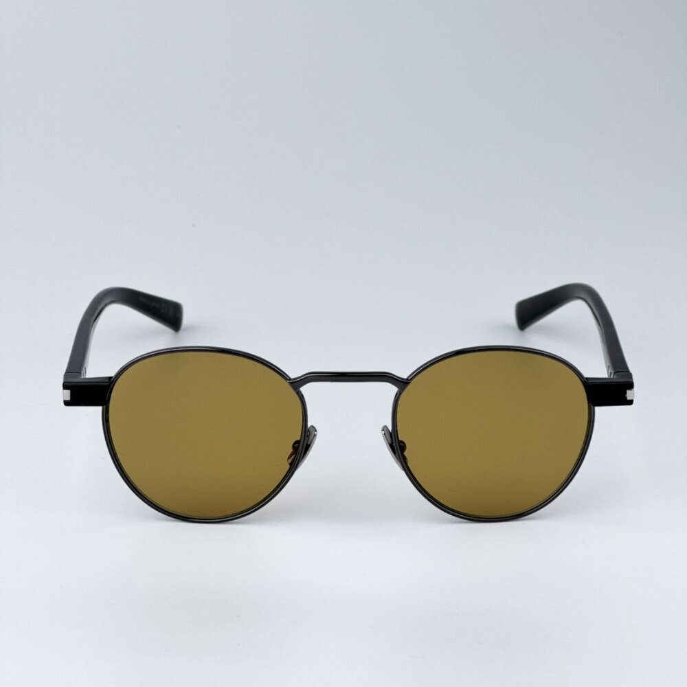 Saint Laurent SL707 003 BRAND NEW Sunglasses Ruthenium Havana Oval Unisex